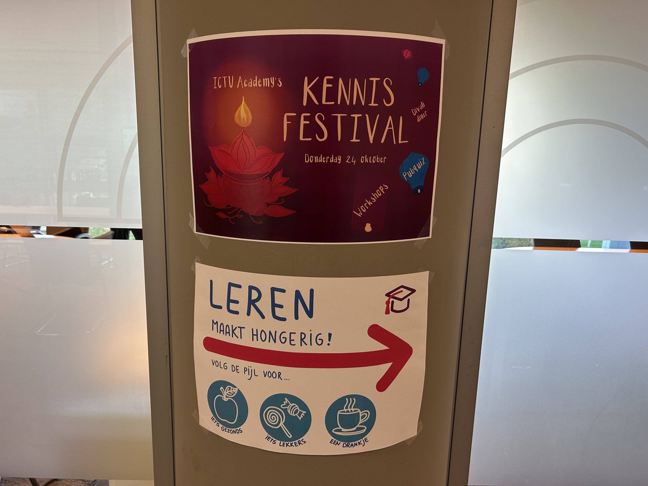 Poster Kennisfestival in zuil.
